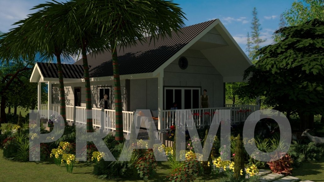 121 متر مربع من المساكن الفولاذية المكونة من طابق واحد