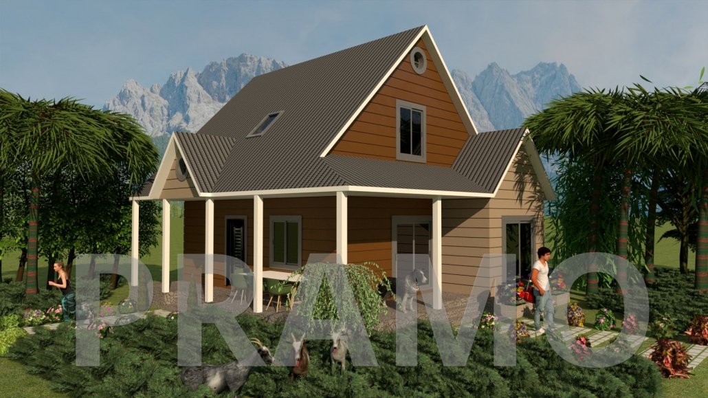 140 متر مربع من المساكن الفولاذية المكونة من طابقين