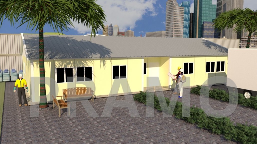 مبنى مكاتب من طابق واحد بمساحة 159 مترًا مربعًا