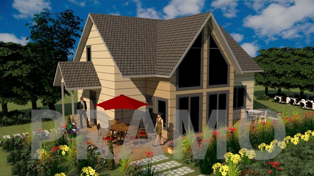 160 متر مربع من المساكن الفولاذية المكونة من طابقين