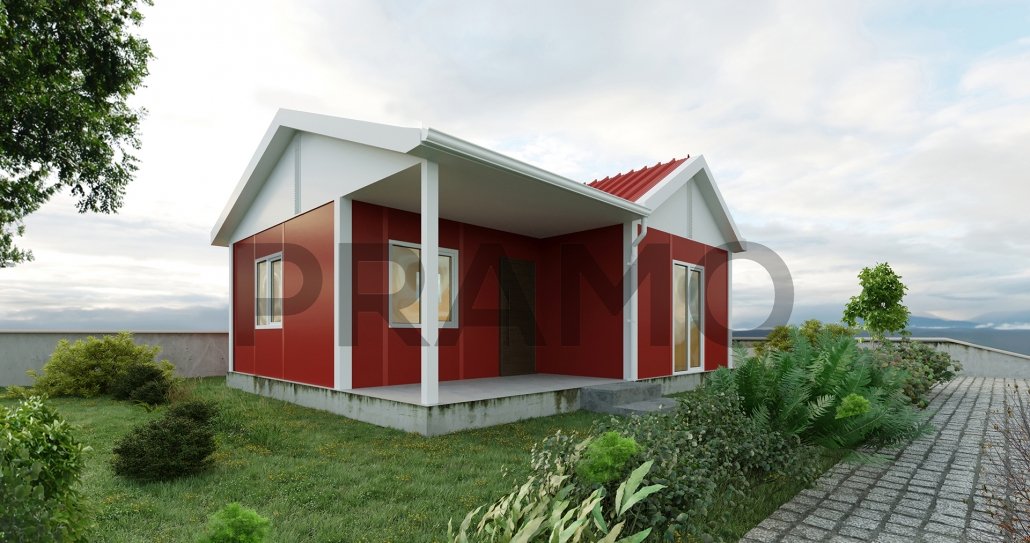 50 متر مربع من المساكن الجاهزة المكونة من طابق واحد