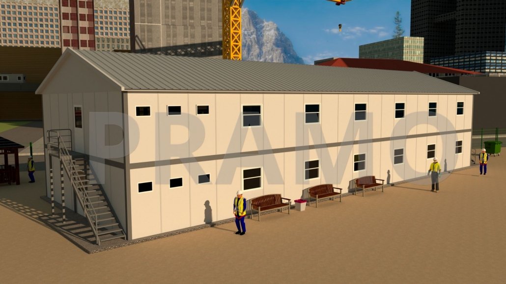 مبنى سكني مكون من طابقين بمساحة 510 متر مربع