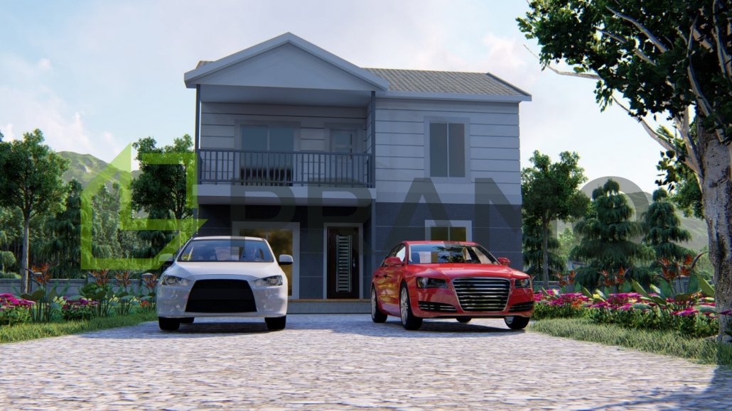 154 متر مربع من المساكن الفولاذية المكونة من طابقين