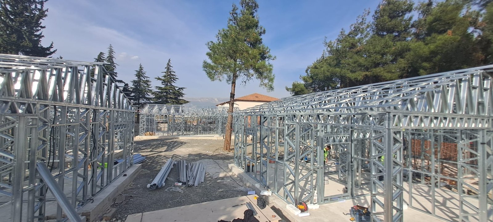 pramo prefabrik hafif çelik Kahramanmaraş Hafif Çelik Köy Evi Projesi5