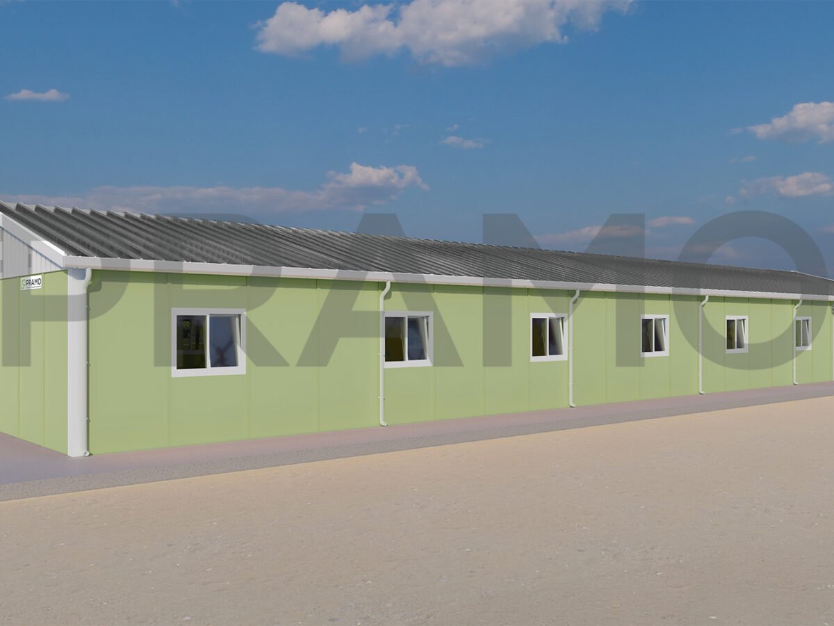 قاعة طعام مسبقة الصنع بمساحة 260 متر مربع