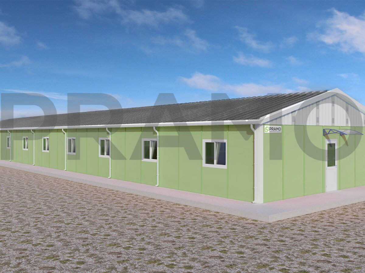 قاعة طعام مسبقة الصنع بمساحة 350 متر مربع