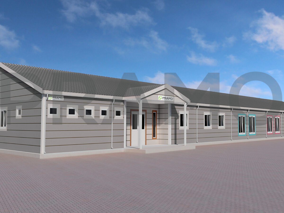 668m² PREFABRİK Okul Binaları