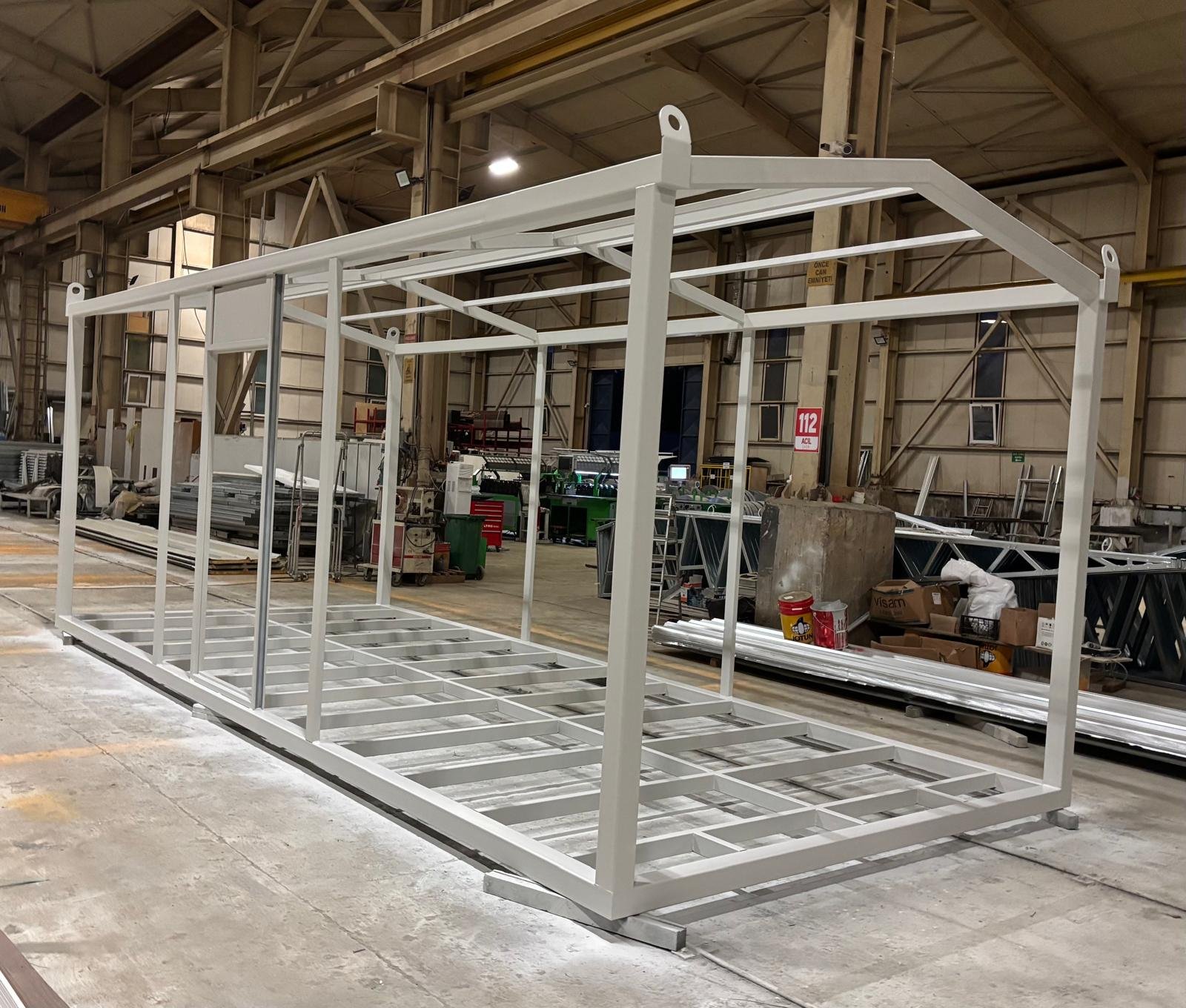 GÜNEŞ ENERJİ SANTRALİ ŞANTİYESİ ÖZEL OFİS KONTEYNERLERİ pramo prefabrik 3